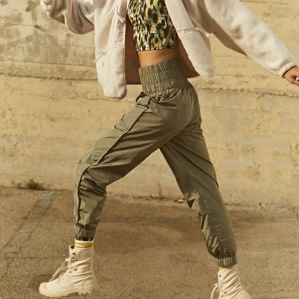 NWT Free People Olive Green Track Joggers